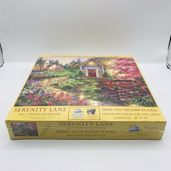 SunsOut 1000 Piece Puzzle SERENITY LANE Art by Dona Gelsinger Large Pieces 27x35 - Picture 2 of 6